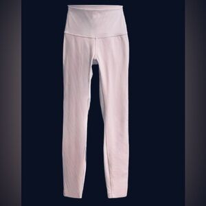 Lululemon Wunder Under Dusty Blush 25” tights leggings; Wmns Sz 2